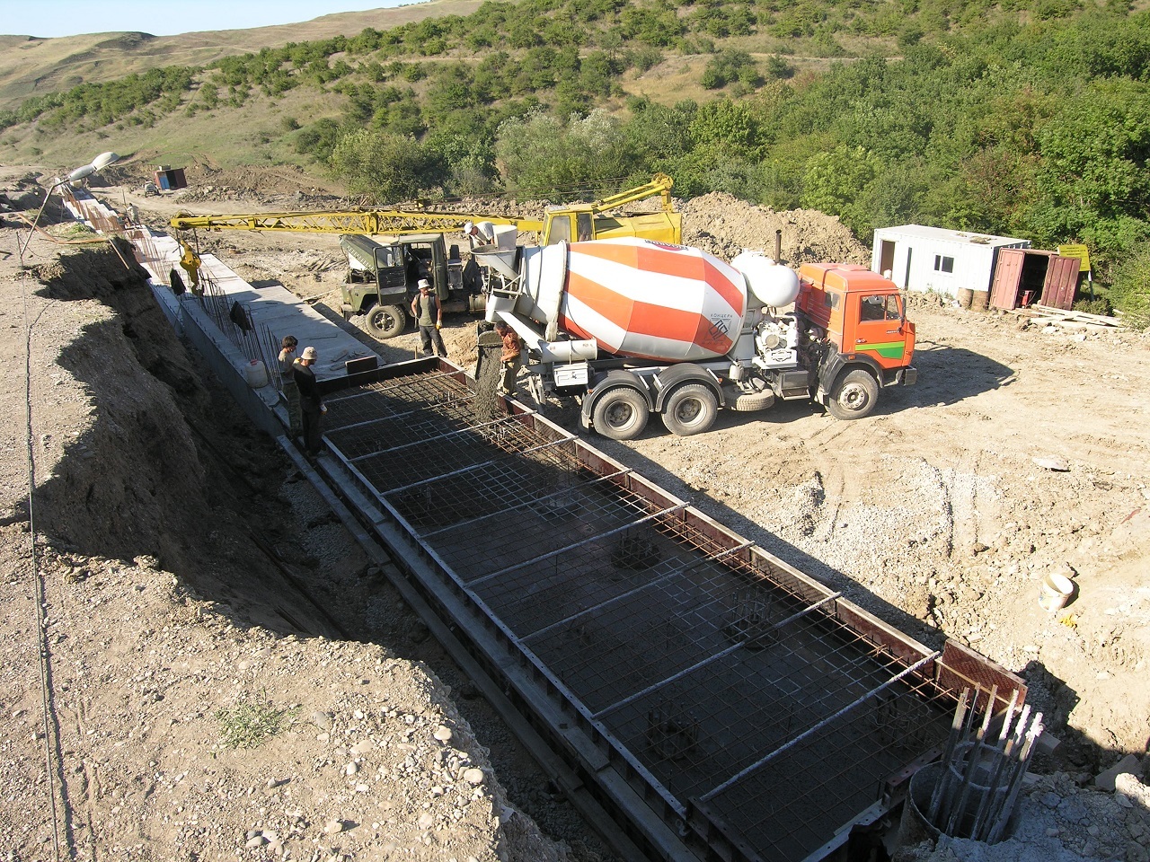 Строительство моста через реку «Ардон». Северная Осетия – Алания